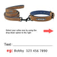 Personalized Dog Collar and Leash